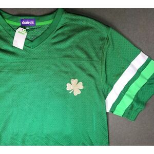 Claire's "O'Lucky 17" St. Patrick's Day Jersey – Green Shamrock Graphic Tee $33